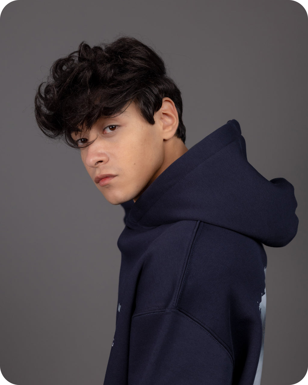 REVER – Oversized Hoodie – Navy WINTER IS COMING Print – Premium soft fabric, relaxed fit for ultimate comfort and effortless street style.